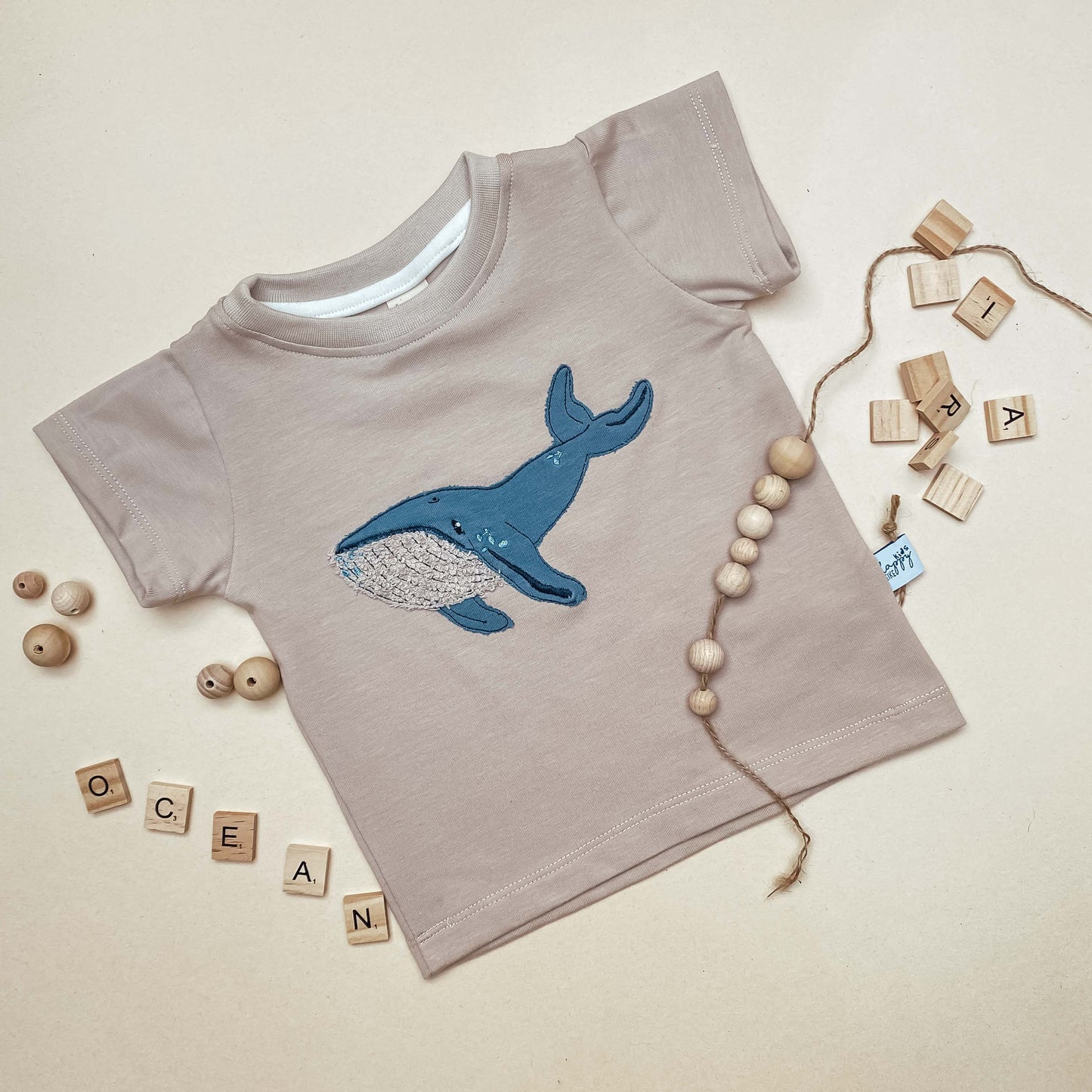 Basic T-Shirt aus Baumwoll-Jersey(BIO) Wal Waldo groß #LY 1