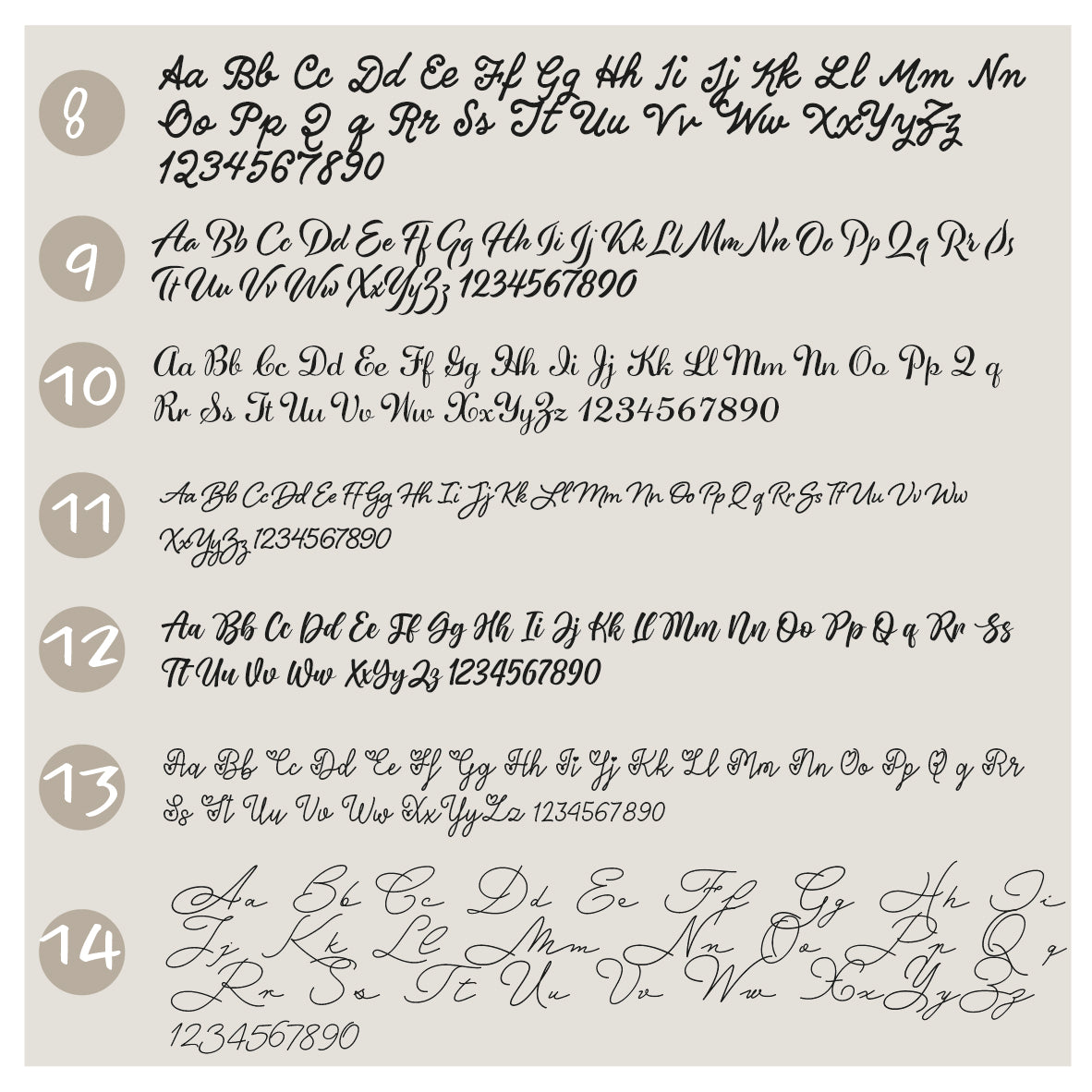 Lineal Wunschtext