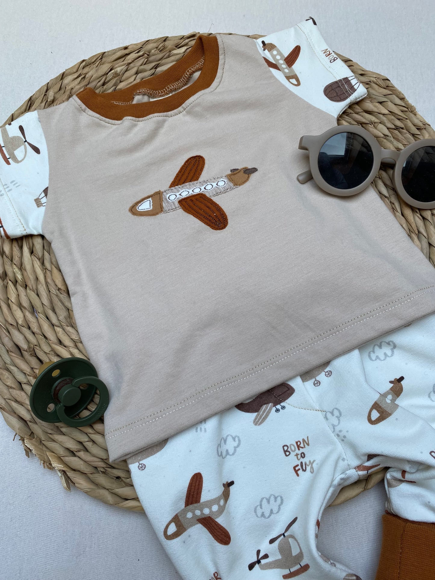 T-Shirt Bio-Baumwoll-Jersey Serie Born to fly #LY 1