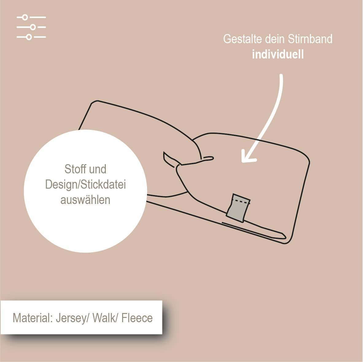 Walk/BW-Fleece Stirnband