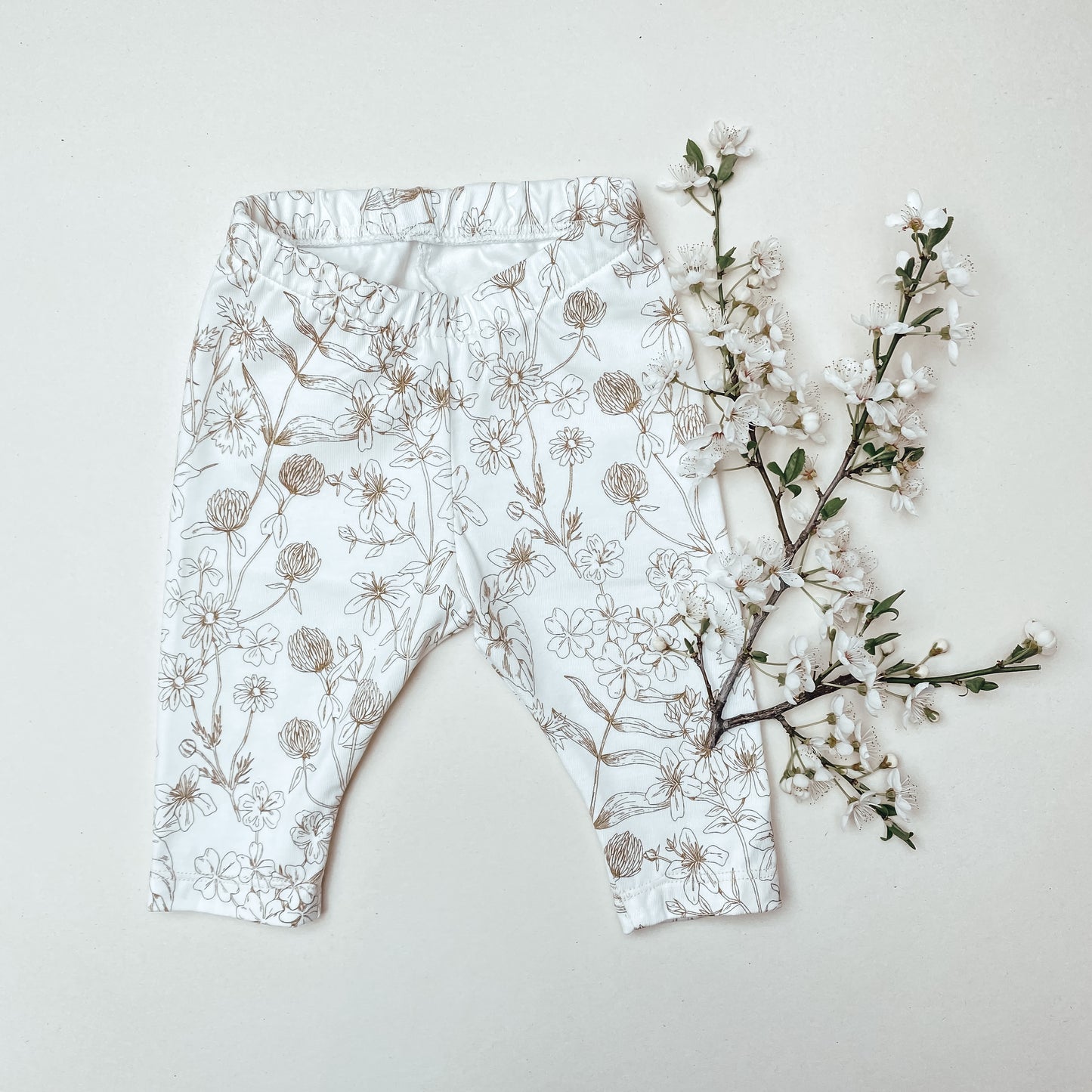 Basic Leggings aus Baumwoll-Jersey Floral #SW1