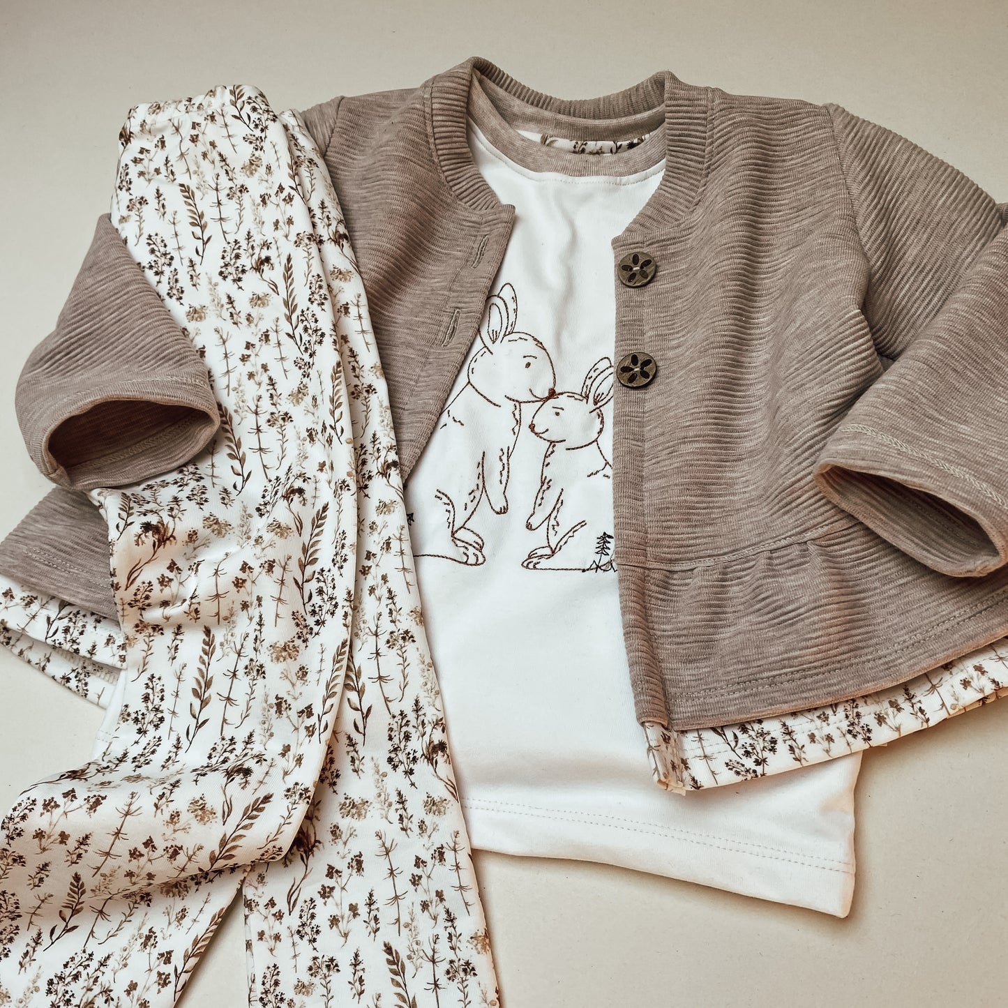 Basic Leggings aus Baumwoll-Jersey getrocknete Wiesenblume #SW1