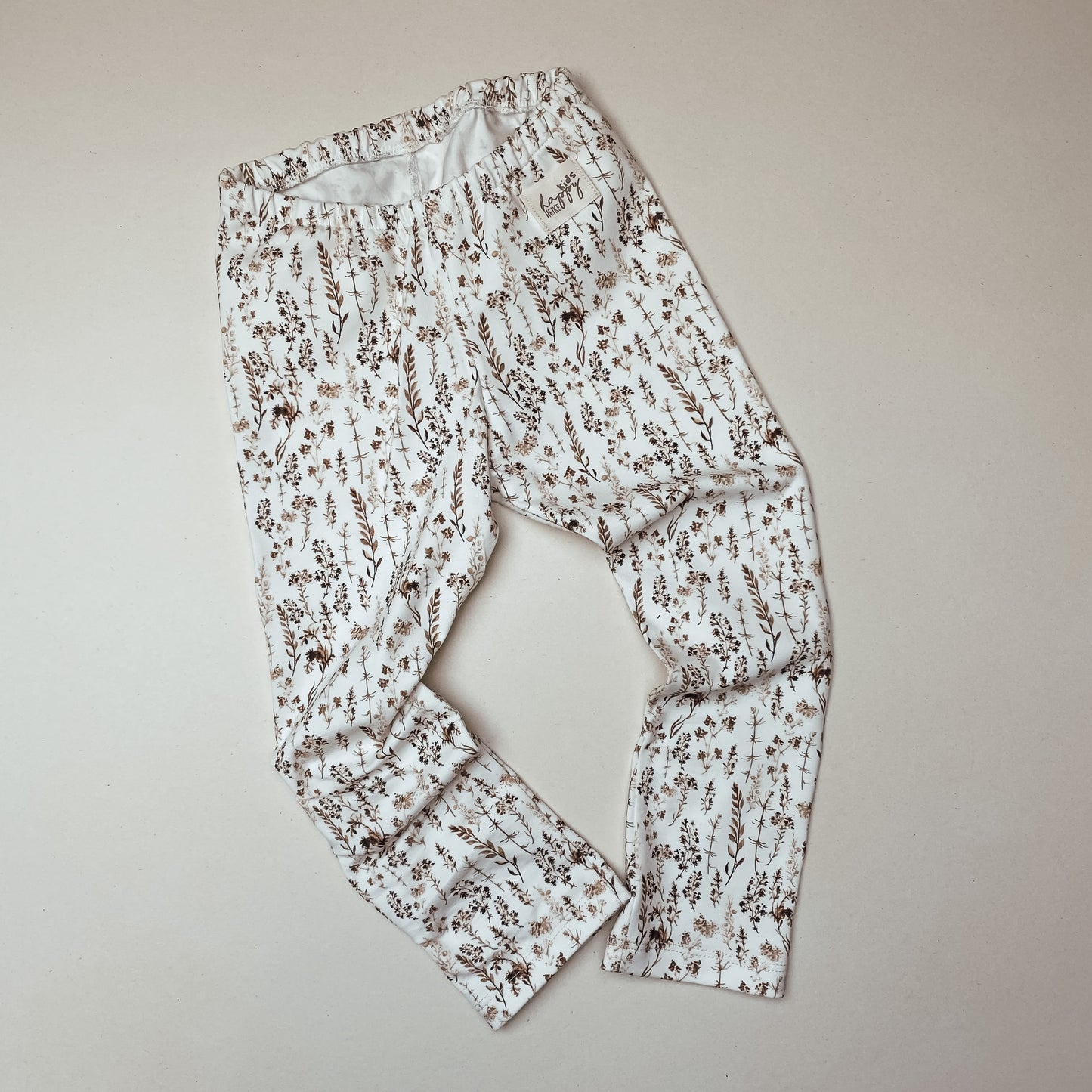 Basic Leggings aus Baumwoll-Jersey getrocknete Wiesenblume #SW1