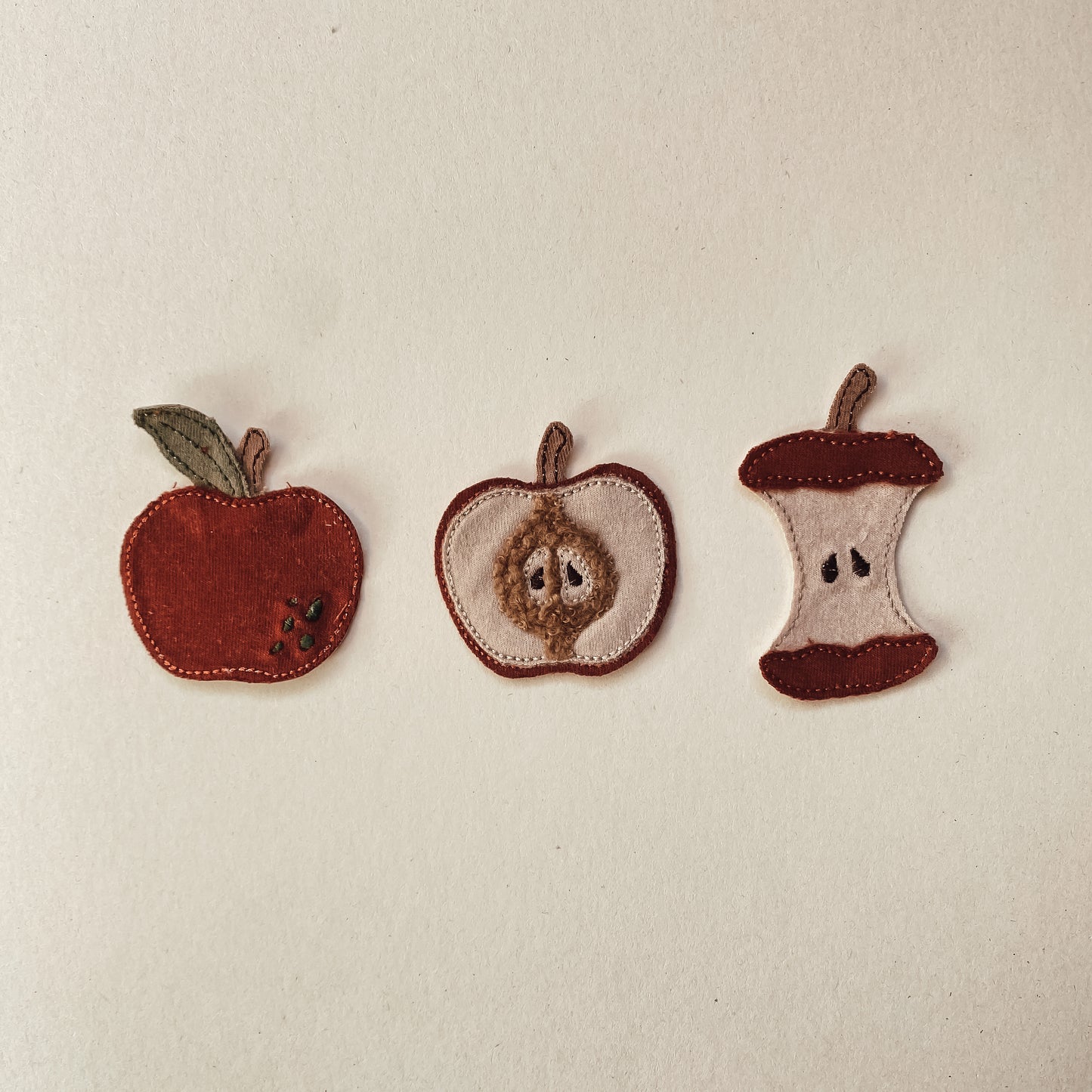 Bügelpatch Apfel im 3-er Set oder einzeln