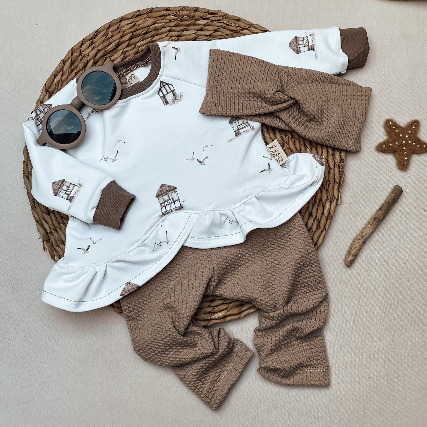Rüschen Sweater Serie Moewe mit Boot #LY