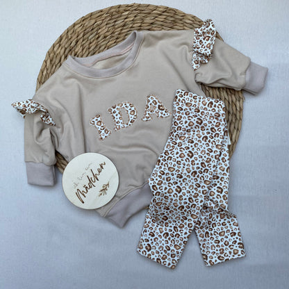 Personalisierbarer  Sweater mit Rüschenärmel #LY4