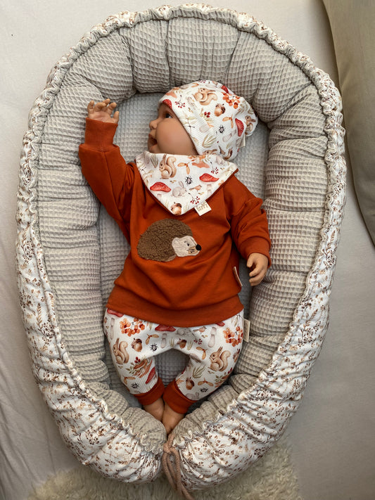 Sweater mit großer Igel Applikation #Ly