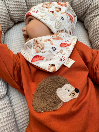 Sweater mit großer Igel Applikation #Ly