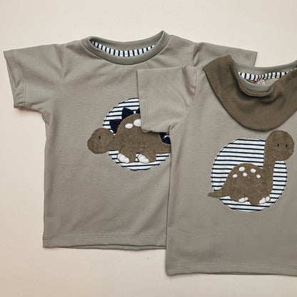 Basic T-Shirt aus Baumwoll-Jersey(BIO) Dino #LY 1