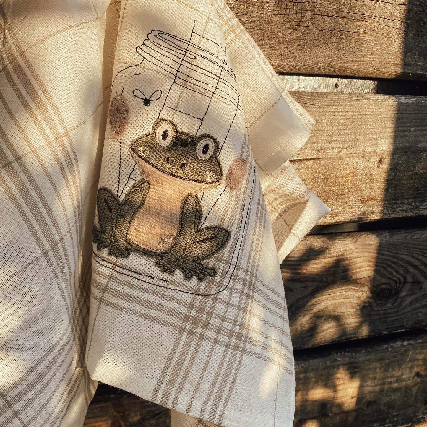 Stickdatei Frosch im Glas