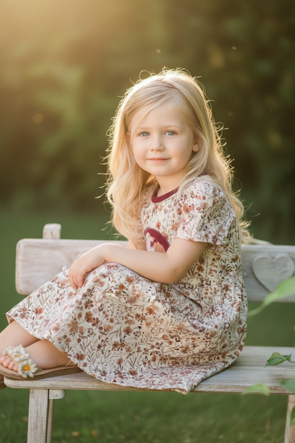 Kurzarm Drehkleid mit Einhorn -Stickerei #SW