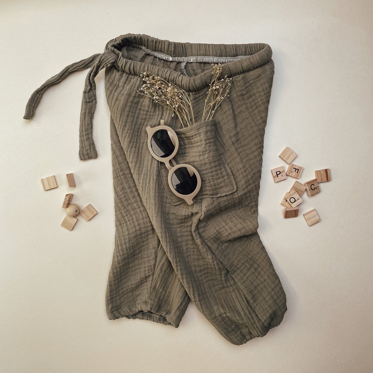 Lockere Baumwoll- Musselin Baby- und Kinder- Hose #NH1