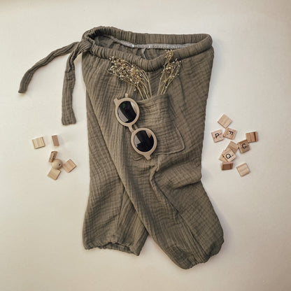 Lockere Baumwoll- Musselin Baby- und Kinder- Hose #NH1